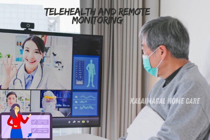 Kalaimagal Home Care in Coimbatore utilizes telehealth and remote monitoring to enhance elder care services. Our advanced technology allows for continuous health monitoring and virtual consultations, ensuring seniors receive timely and effective medical attention from the comfort of their homes