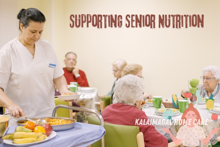 Kalaimagal Home Care in Coimbatore is dedicated to supporting senior nutrition. Our professional home cooks provide balanced, nutritious meals tailored to meet the dietary needs of elderly individuals, ensuring they maintain optimal health and well-being