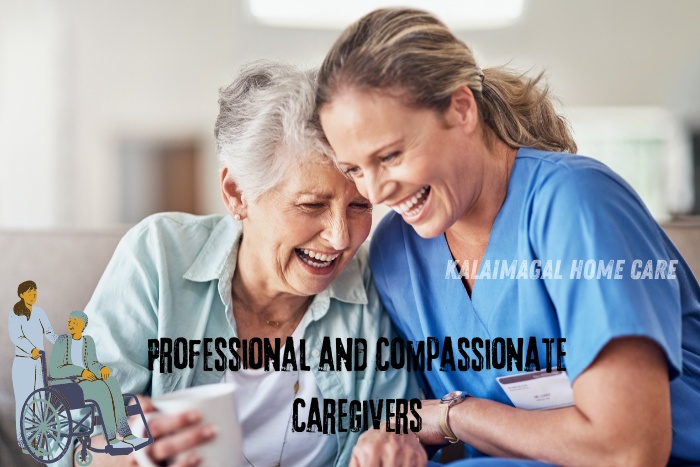 Kalaimagal Home Care in Coimbatore offers professional and compassionate caregivers. Our dedicated team provides personalized and loving care to seniors, ensuring their well-being and happiness in a supportive home environment